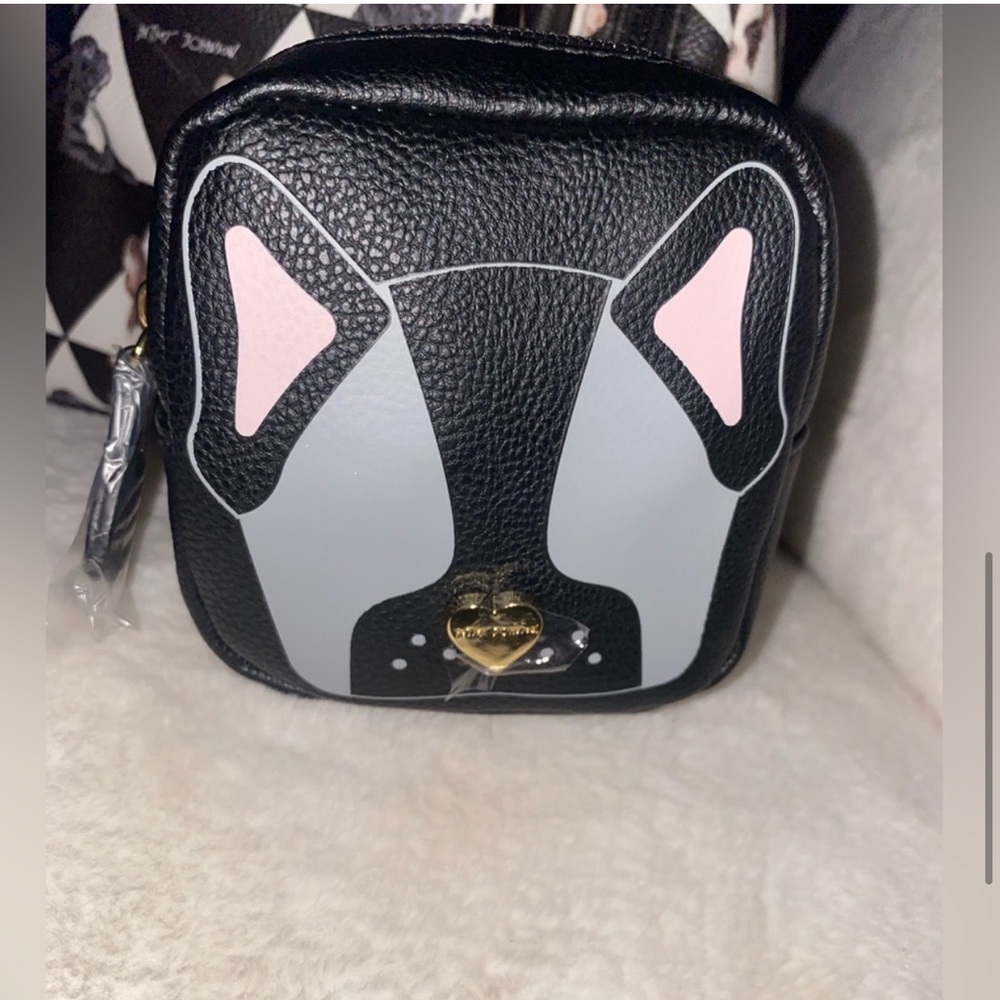 Betsey Johnson🤍🐾🖤 Frenchie Pattern Design Backpack - Picture 3 of 8
